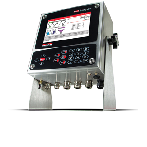 Rice Lake The 1280 Enterprise Series programmable digital weight indicators with color touchscreen, web server view and multiple protocol types are for sale at Industrial Weighing Systems